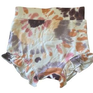 Angel Dear x Spearmint LOVE High-Waist Tie-Dye Ruffle Shorts 6-12 months